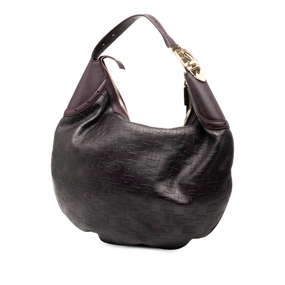 Pre-Loved Gucci Embossed Leather Horsebit Glam Hobo - Picture 2 of 8
